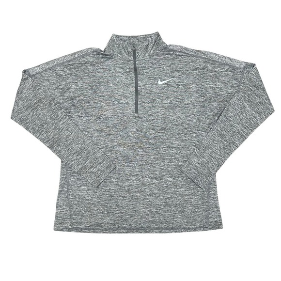 Nike Dri Fit Sweatshirt‎ Women's 1/4 Zip Running Gray Top Size Medium - Picture 1 of 8
